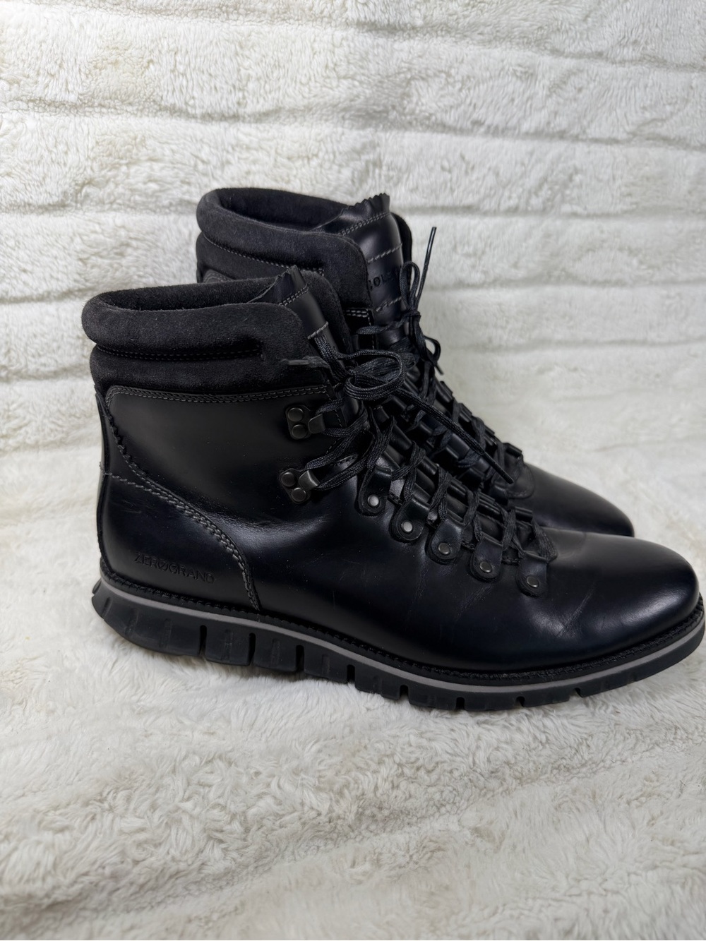 Cole Haan Men's Zerogrand Hiker Boot Black Leather Casual StyleC30403 Sz 10.5 M
